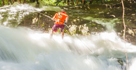 waterfall-repelling in belize