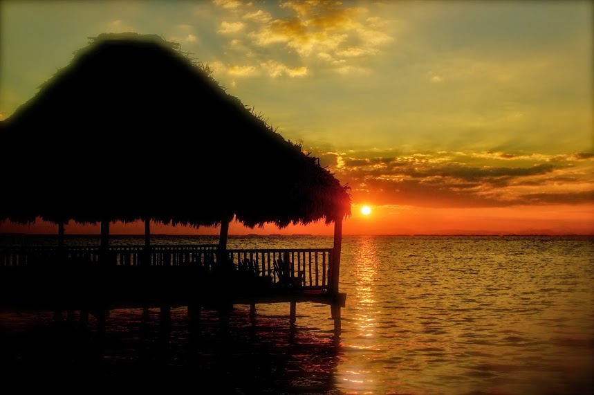 Sunset over the Caribbean Sea