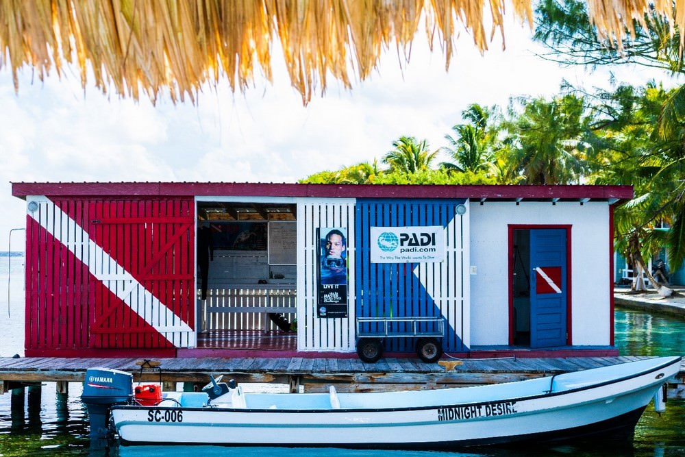 Belize island resort - diving